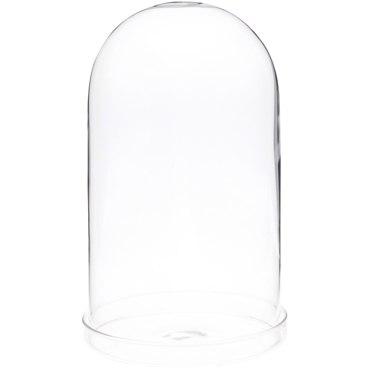 Plymor 4.5" x 8" Glass Display Dome Cloche (Clear Glass Tray Base)